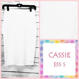NWT LuLaRoe Cassie (Small) White and Black